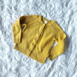 Hanna Andersson Yellow Cotton Cardigan 8